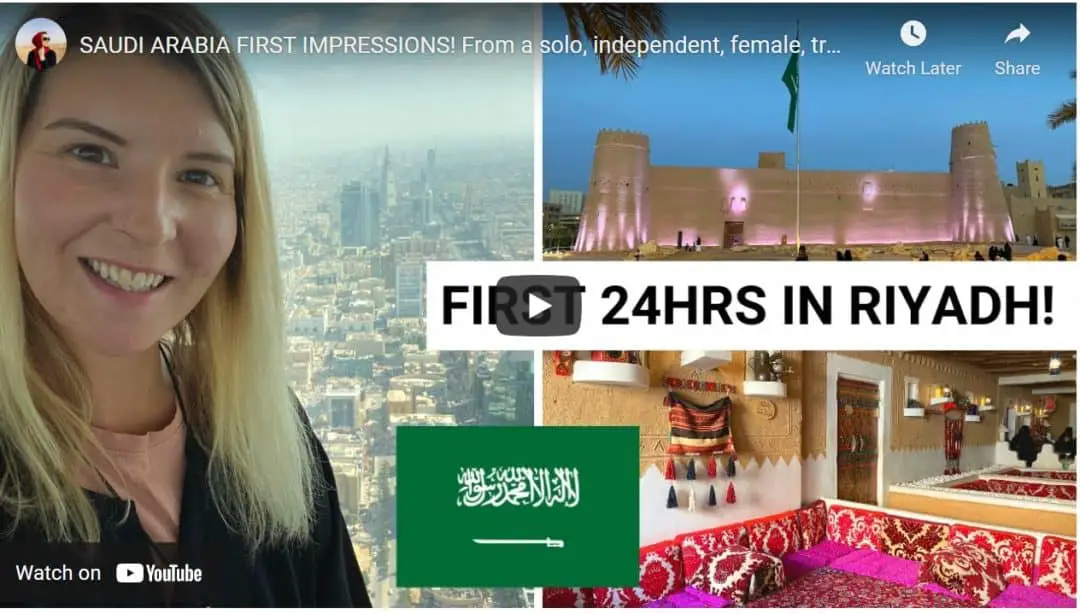 female tourist in saudi arabia